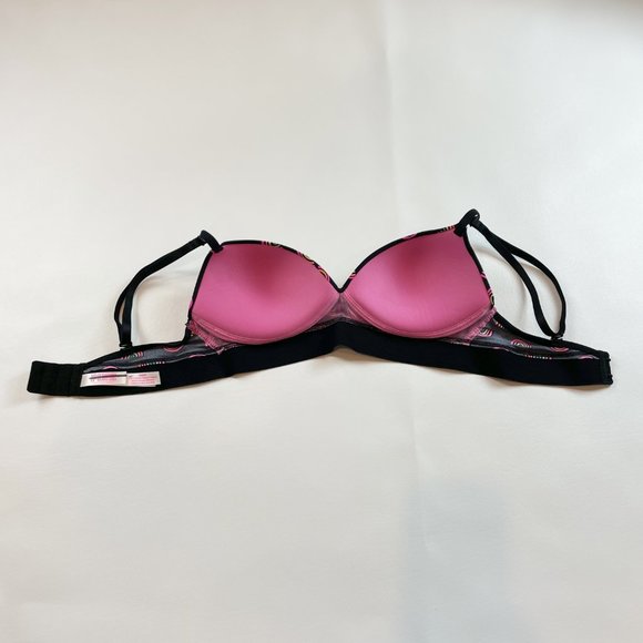 NWOT Victoria's Secret PINK Bra 34B Wear Everywhere Wireless Push Up Rainbow - Picture 5 of 9